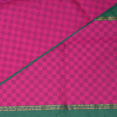 Kanchi Semi Cotton Silk Dark Pink Saree with Jari boarder