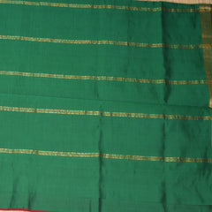 Kanchi Semi Cotton Silk Red saree with jari boarder