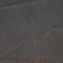 Kanchi Semi Cotton Silk Grey saree with jari boarder