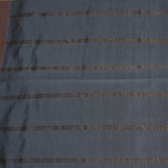 Kanchi Semi Cotton Silk Grey saree with jari boarder
