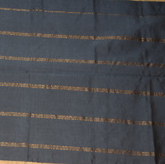 Kanchi Semi Cotton Silk Grey saree with jari boarder