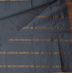 Kanchi Semi Cotton Silk Grey saree with jari boarder
