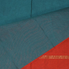 Semi silk Cotton Blue saree with jari boarder