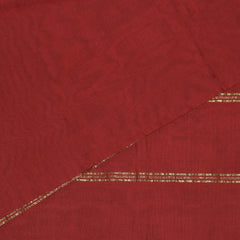 Kanchi Semi Cotton Silk Maroon saree with jari boarder