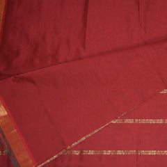 Kanchi Semi Cotton Silk Maroon saree with jari boarder