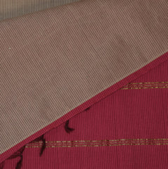 Kanchi Semi Cotton Silk Beige saree with jari boarder
