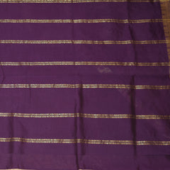 Kanchi Semi Cotton Silk Brown Colour saree with jari boarder