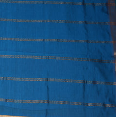 Kanchi Semi Cotton Silk Mustard yellow saree with jari boarder