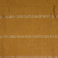 Kanchi Semi Cotton Silk Mustard Yellow saree with jari boarder