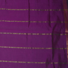 Kanchi Semi Cotton Silk Purple saree with jari boarder