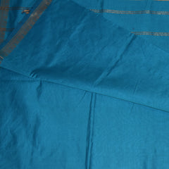 Kanchi Semi Cotton Silk Sky blue saree with jari boarder