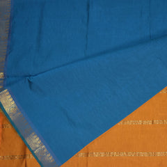 Kanchi Semi Cotton Silk Rama Green saree with jari boarder