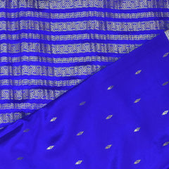 Mysore crepe silk ink blue saree with jari boarder