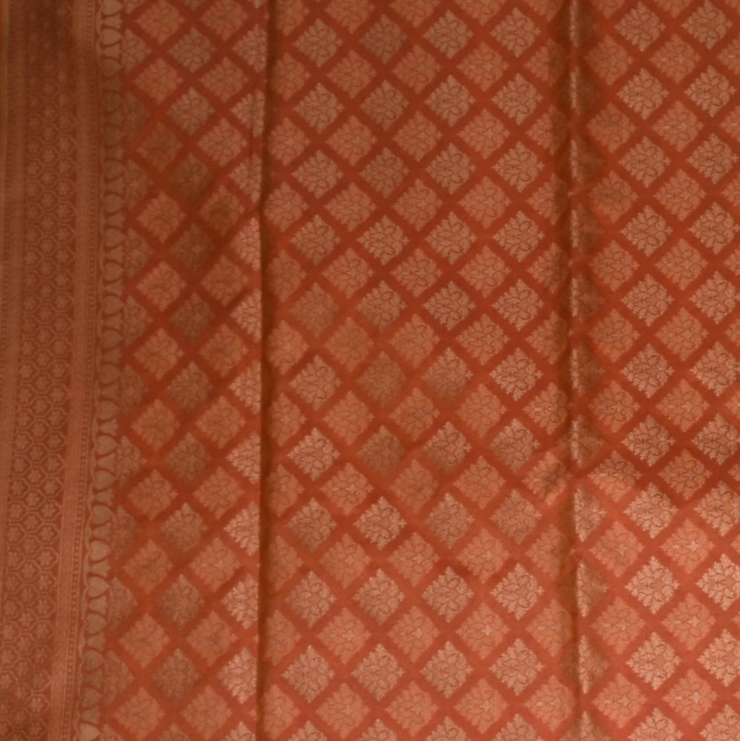 Banarasi Peach Saree with Blouse