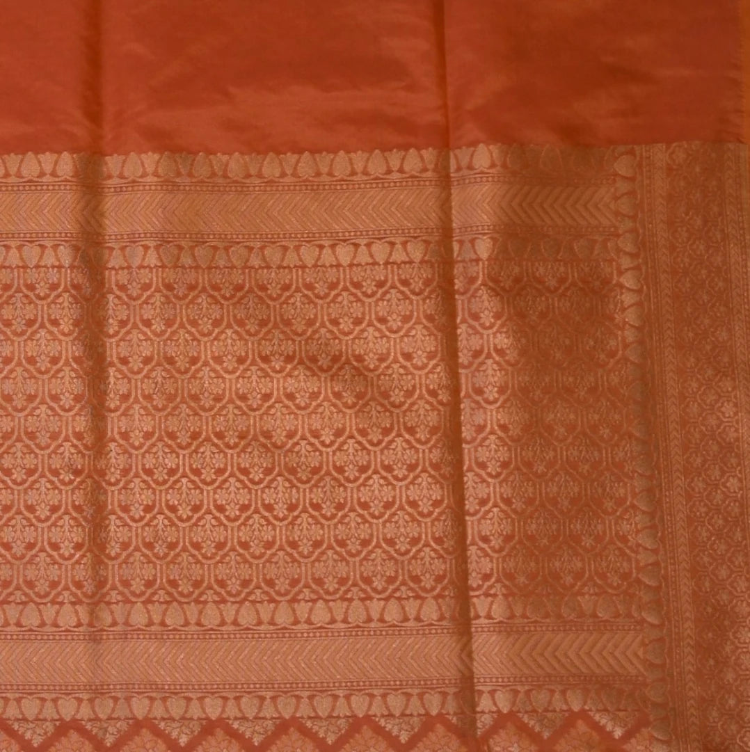 Banarasi Peach Saree with Blouse