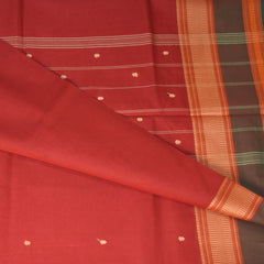 kanchi Cotton Maroon saree with thead boarder