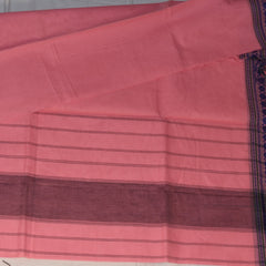 Kanchi cotton Baby Pink saree with thread boarder