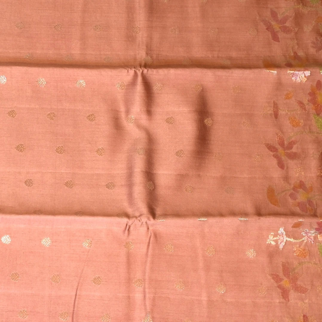 Banarasi Tussur Peach Saree with Blouse