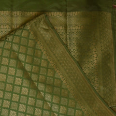 Banarasi Pista Green Jari Boarder with Blouse