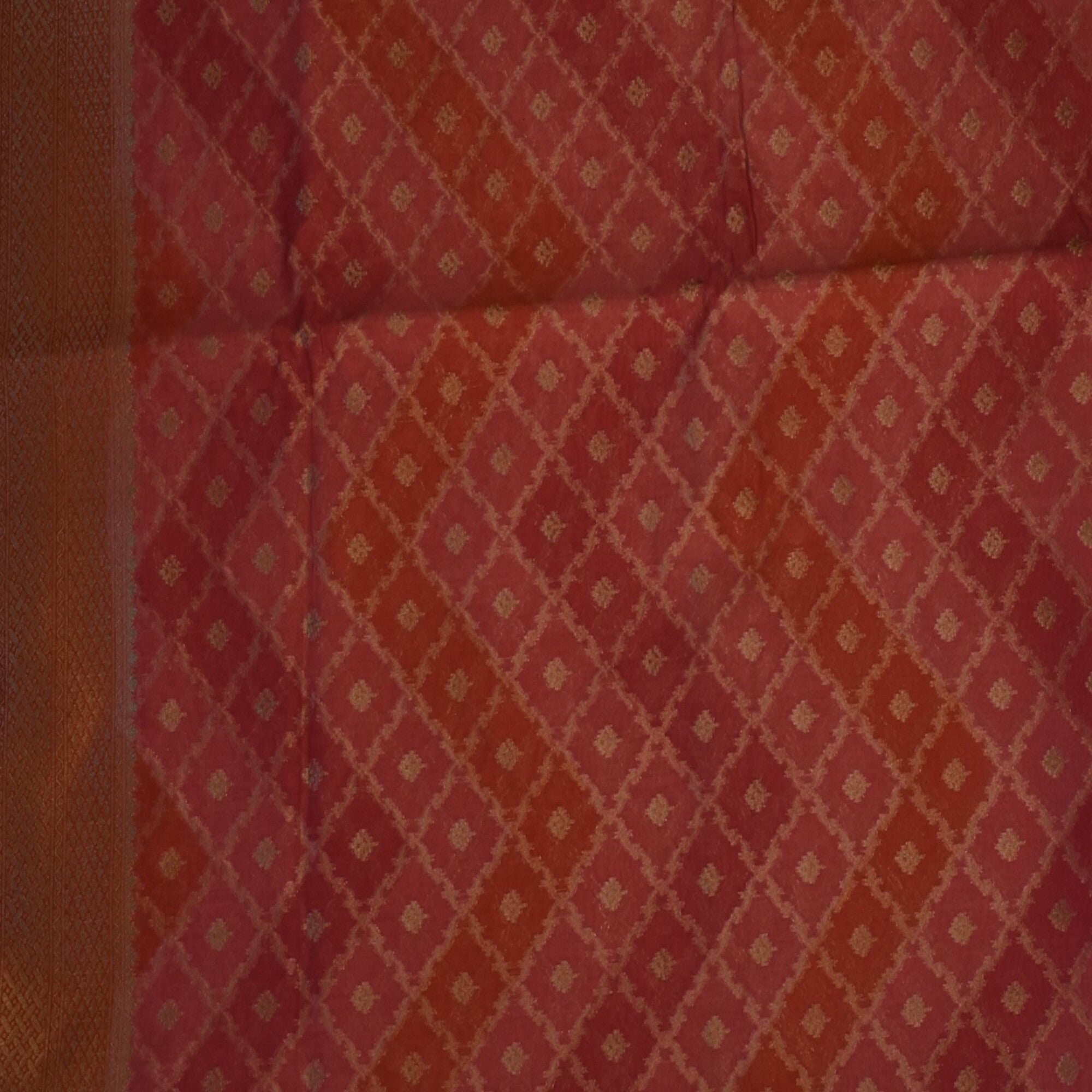 Benarasi cora pink mix saree with jari work boarder