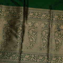 Banarasi Bottle Green Jari Boarder with Blouse