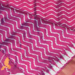 pochampally pure silk purple saree with big jari border