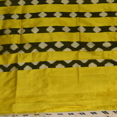 pochampally pure silk yellow saree without blouse