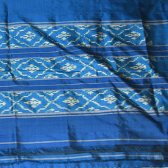 pochampally pure silk blue saree