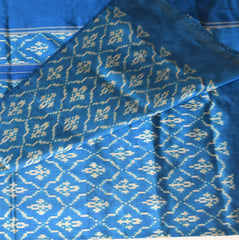 pochampally pure silk blue saree