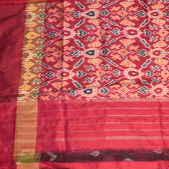 pochampally pure silk green saree with big border