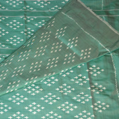pochampally pure silk redium green saree