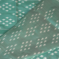 pochampally pure silk redium green saree