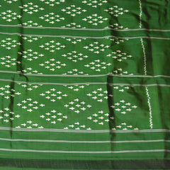 pochampally pure silk leaf green saree