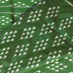 pochampally pure silk leaf green saree