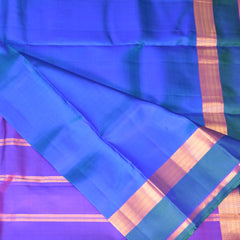 pure kanchi silk blue  saree with jap jari boarder