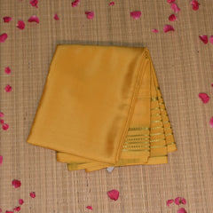 mysore pure crepe silk yellow saree with zari border