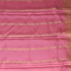 Mysore crepe silk baby pink saree with jari border