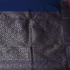 4396 Art silk benarasi blue saree with jari work