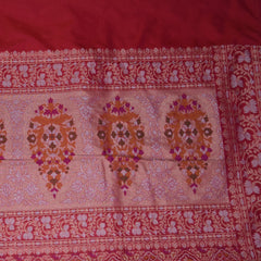 4397 Art silk benarasi magenta pink saree with jari work