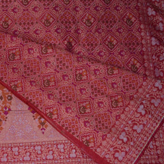 4397 Art silk benarasi magenta pink saree with jari work