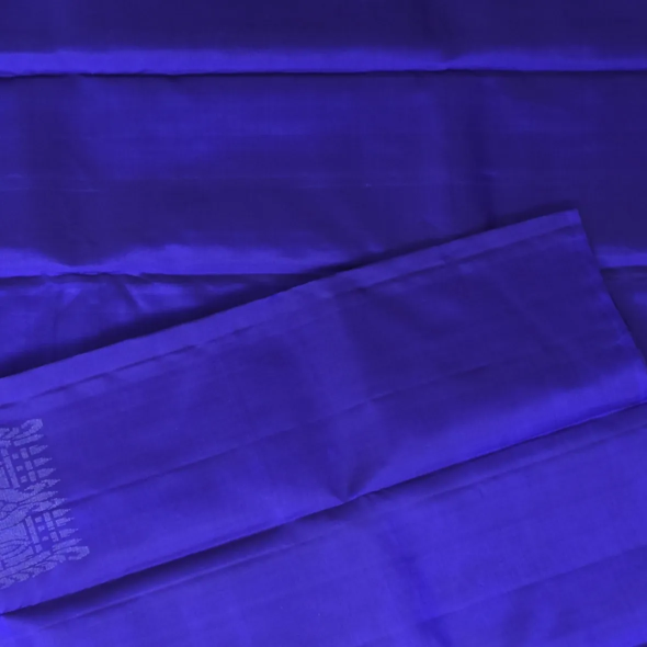 Kanchipuram Silk Royal Blue Saree with Blouse