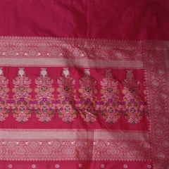 4408 Art silk benarasi rani pink saree with jari work