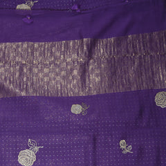 4415 pure tussur purple saree with jari motif