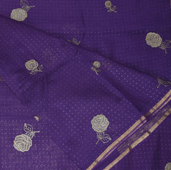 4415 pure tussur purple saree with jari motif