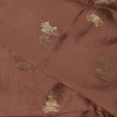 4418 pure tussur saree with peach saree with jari work