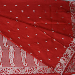 4431 Art silk benarasi chilli red saree with jari