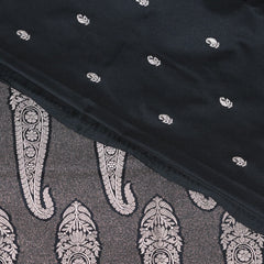 4432 Art silk benarasi black saree with jari