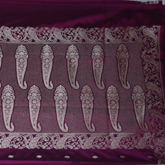 4433 Art silk benarasi grape wine saree with jari