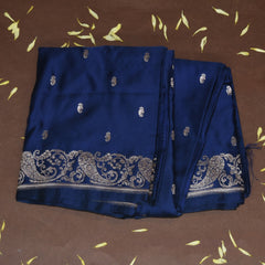 4434 Art silk benarasi Navy blue saree with  jari