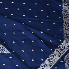 4434 Art silk benarasi Navy blue saree with  jari